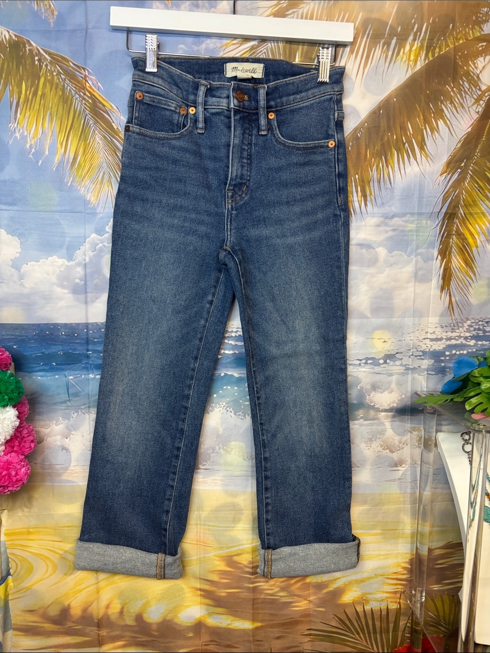 Madewell Jeans Cali Demi Boot Leg Women's Jeans in Dark Blue